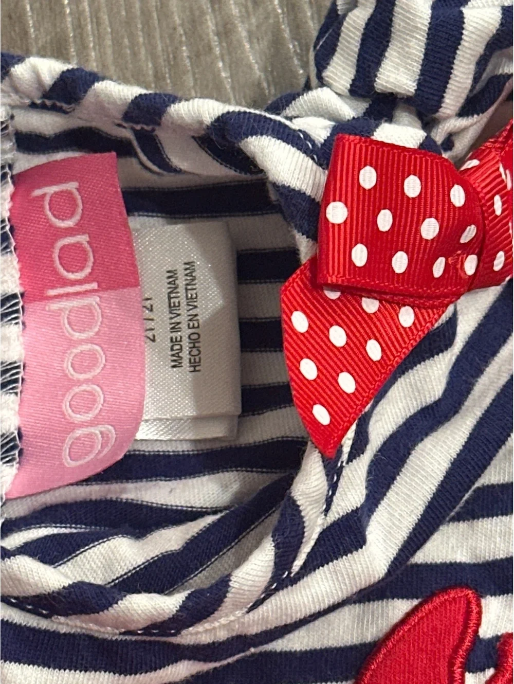 GOODLAD Nautical Crab Appliqué 100% Cotton Ruffle Tunic